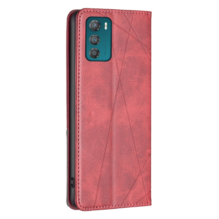 For Motorola Moto G42 4G Prismatic Invisible Magnetic Leather Phone Case