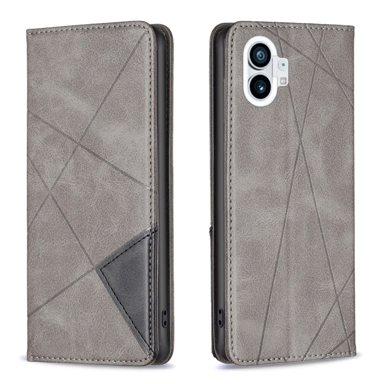 For Nothing Phone 1 Prismatic Invisible Magnetic Leather Phone Case