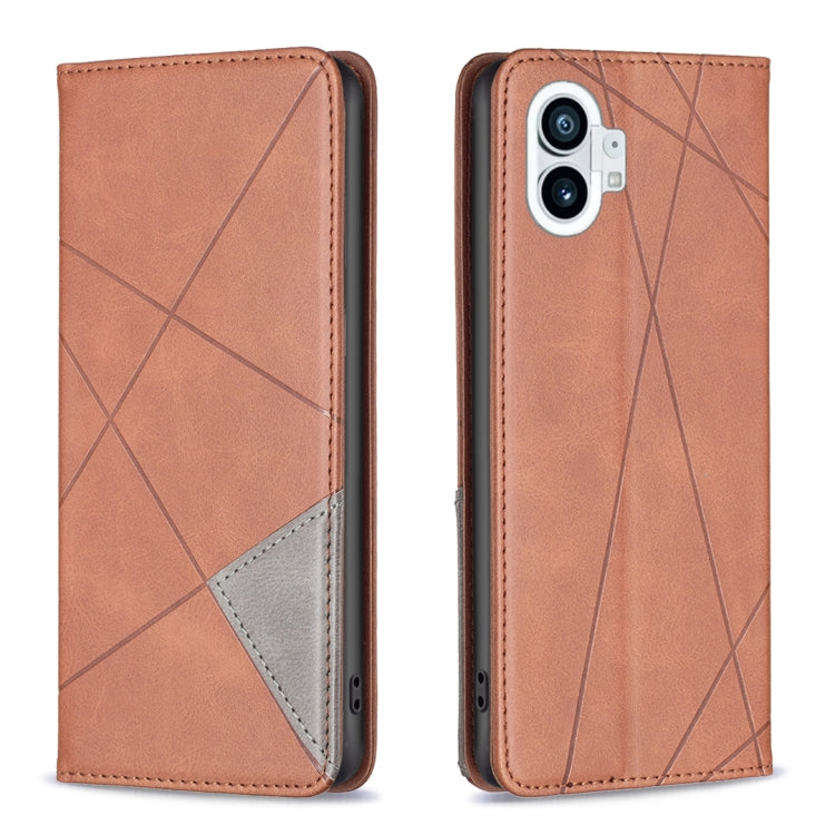 For Nothing Phone 1 Prismatic Invisible Magnetic Leather Phone Case