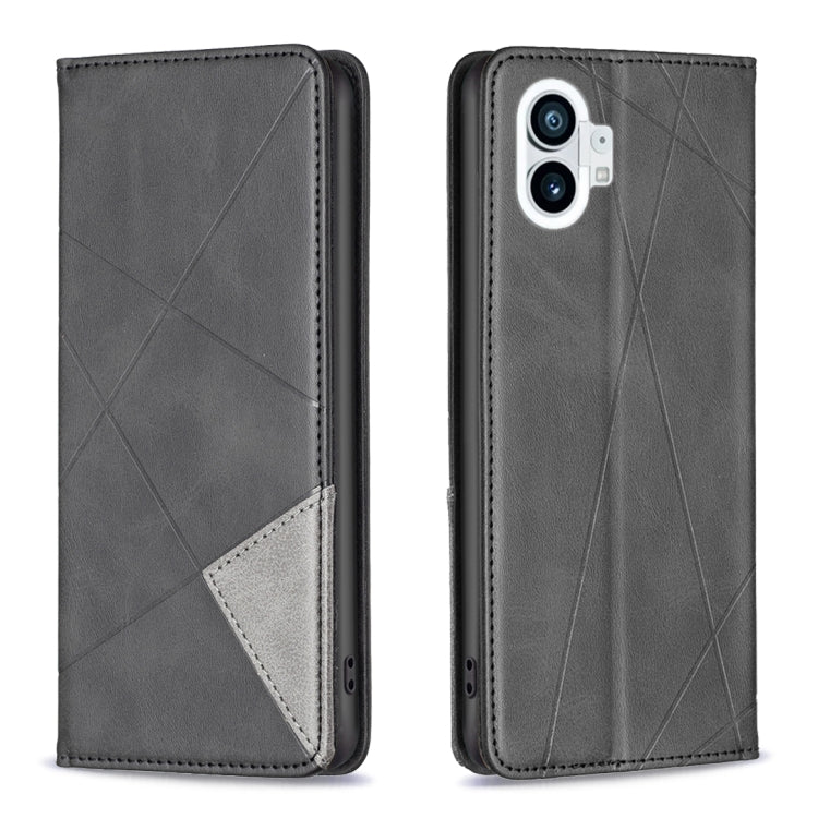 For Nothing Phone 1 Prismatic Invisible Magnetic Leather Phone Case