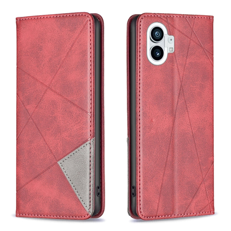 For Nothing Phone 1 Prismatic Invisible Magnetic Leather Phone Case