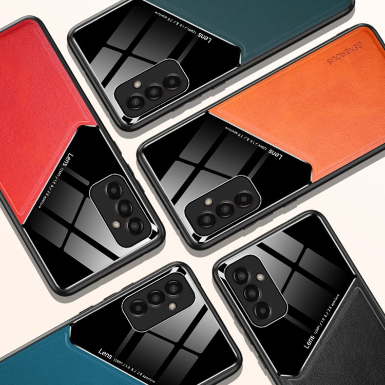 For Samsung Galaxy M13 4G All-inclusive Leather + Organic Glass Phone Case