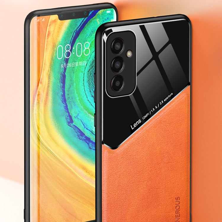 For Samsung Galaxy M13 4G All-inclusive Leather + Organic Glass Phone Case