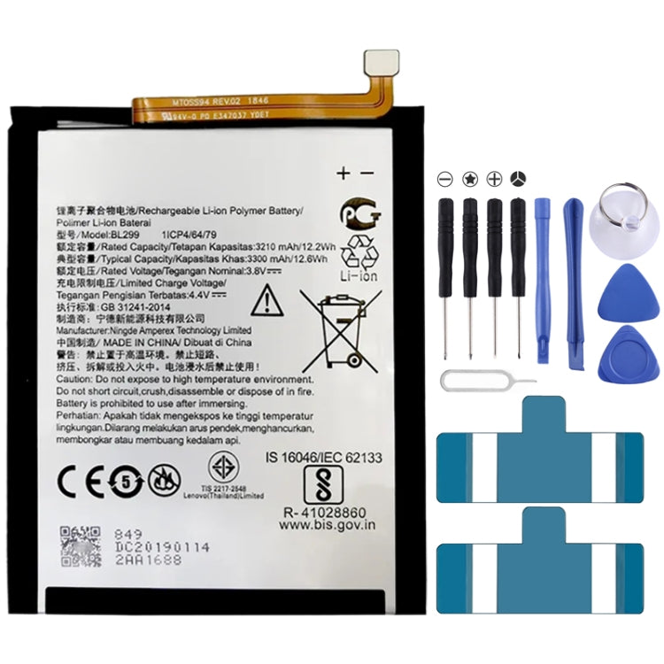 3300mAh BL299 For Lenovo Z5s L78071 Li-Polymer Battery Replacement