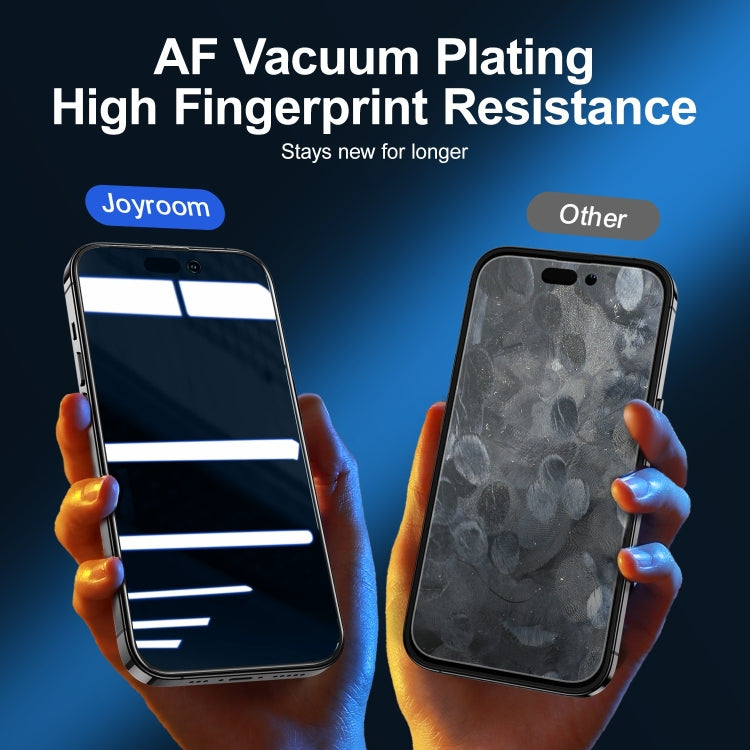 For iPhone 14 Pro JOYROOM 2.5D Screen Printing Full Screen Black Edge Privacy Tempered Glass Film