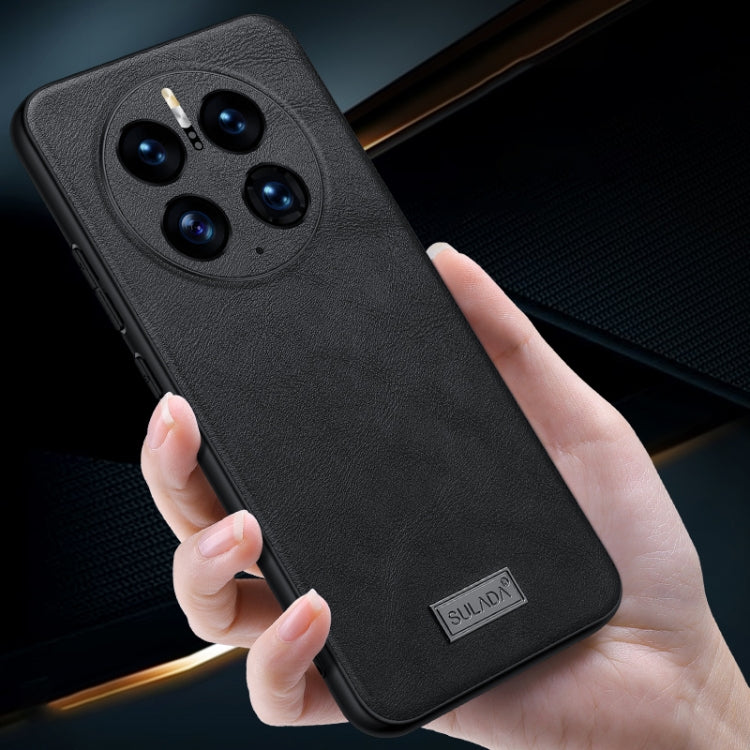 For Huawei Mate 50 SULADA Shockproof TPU + Handmade Leather Protective Phone Case