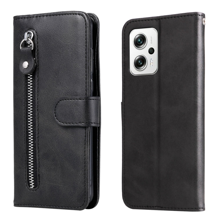 For Xiaomi Redmi Note 11T Pro / Poco X4 GT Fashion Calf Texture Zipper Horizontal Flip Leather Phone Case