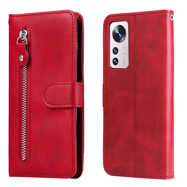 For Xiaomi 12X Fashion Calf Texture Zipper Horizontal Flip Leather Phone Case