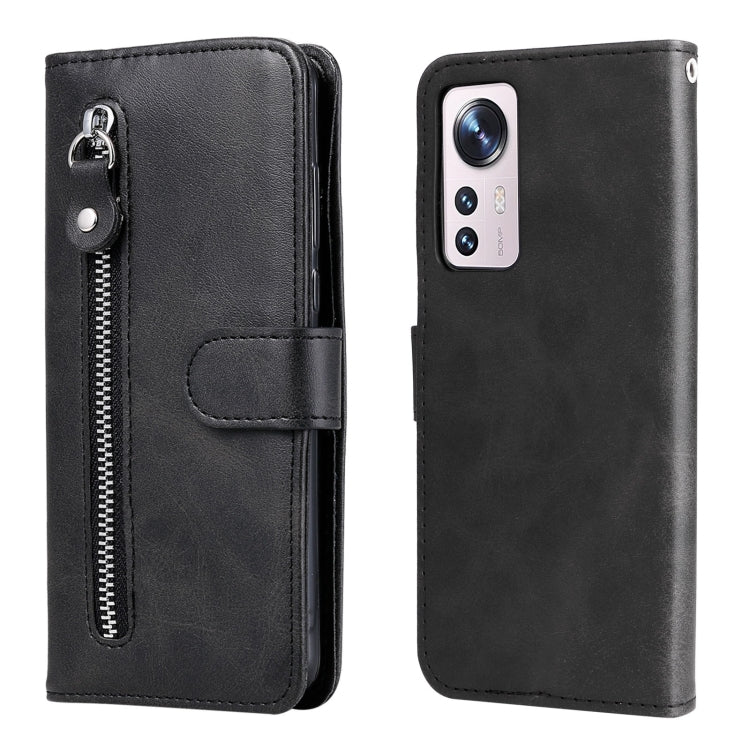 For Xiaomi 12X Fashion Calf Texture Zipper Horizontal Flip Leather Phone Case