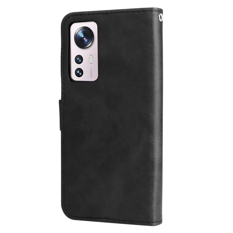 For Xiaomi 12X Fashion Calf Texture Zipper Horizontal Flip Leather Phone Case