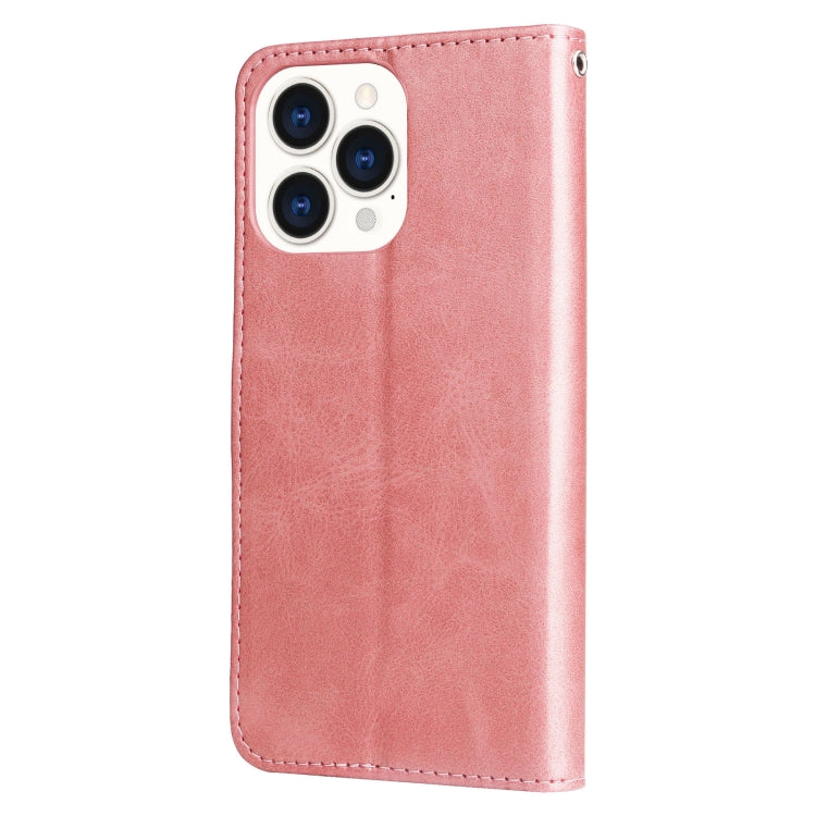 For iPhone 14 Pro Max Fashion Calf Texture Zipper Horizontal Flip Leather Phone Case