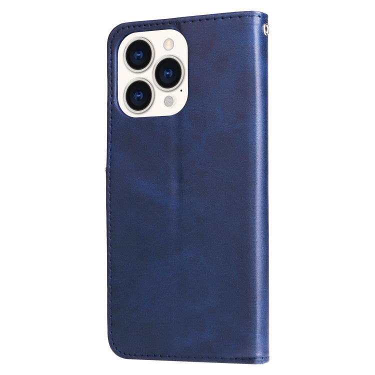 For iPhone 14 Pro Max Fashion Calf Texture Zipper Horizontal Flip Leather Phone Case