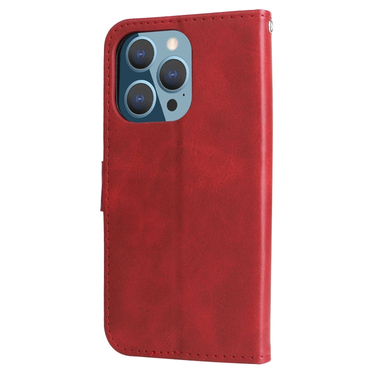 For iPhone 14 Pro Fashion Calf Texture Zipper Horizontal Flip Leather Phone Case