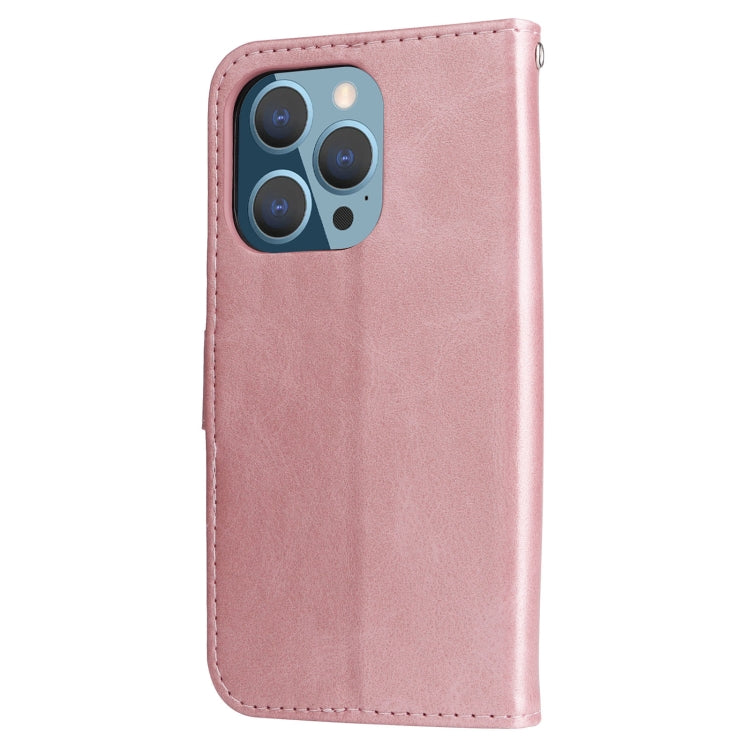 For iPhone 14 Pro Fashion Calf Texture Zipper Horizontal Flip Leather Phone Case