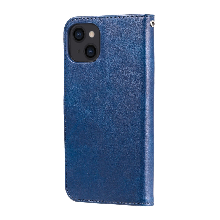For iPhone 14 Fashion Calf Texture Zipper Horizontal Flip Leather Phone Case