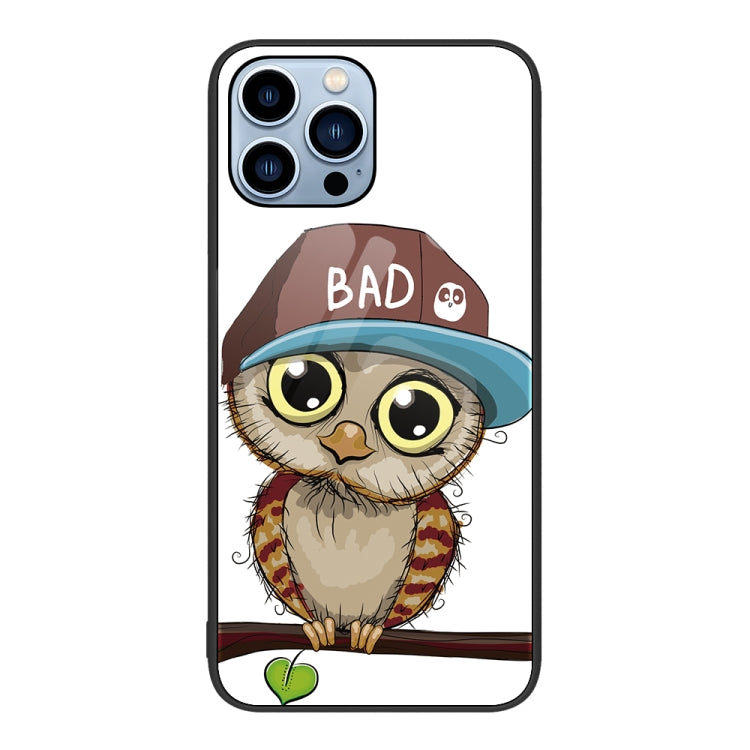 For iPhone 13 Pro Colorful Painted Glass Phone Case