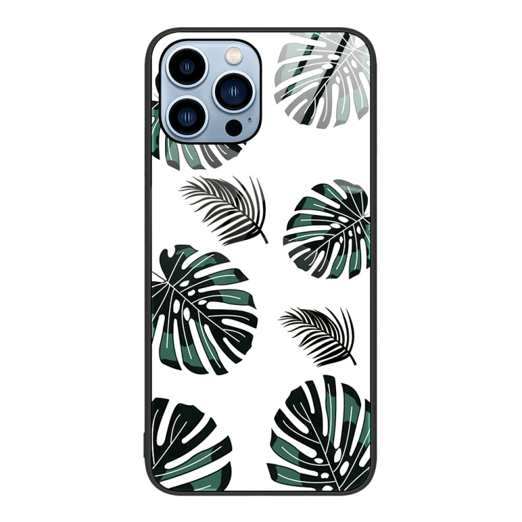 For iPhone 13 Pro Colorful Painted Glass Phone Case