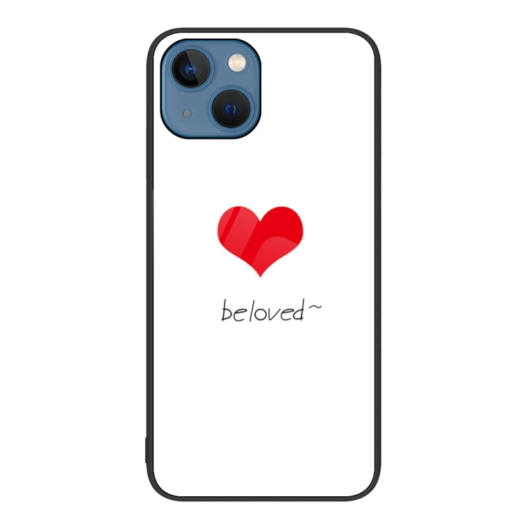 For iPhone 13 Colorful Painted Glass Phone Case