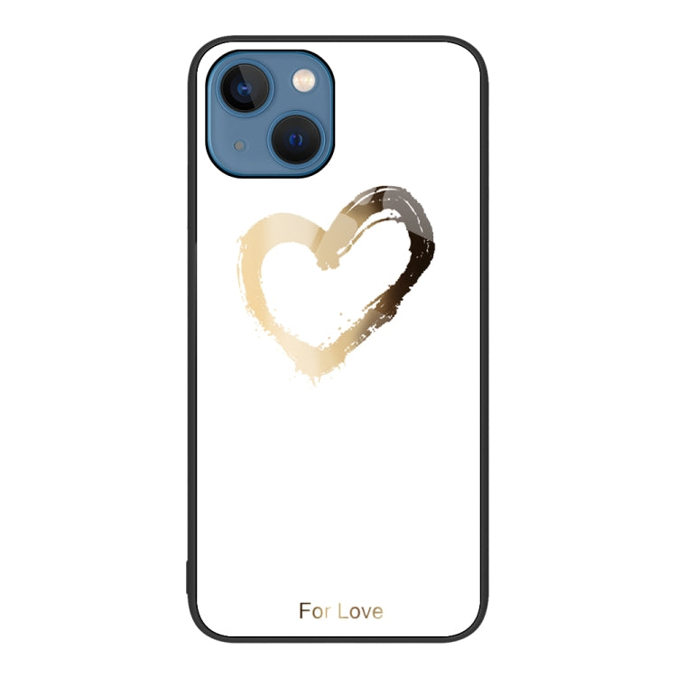 For iPhone 13 Colorful Painted Glass Phone Case