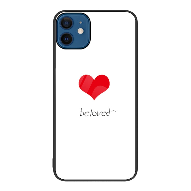 For iPhone 12 / 12 Pro Colorful Painted Glass Phone Case