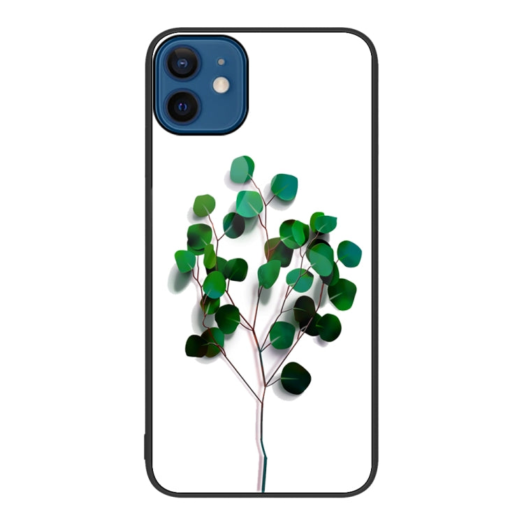 For iPhone 12 / 12 Pro Colorful Painted Glass Phone Case