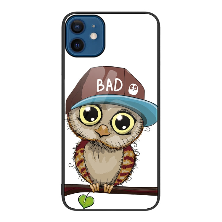 For iPhone 12 / 12 Pro Colorful Painted Glass Phone Case