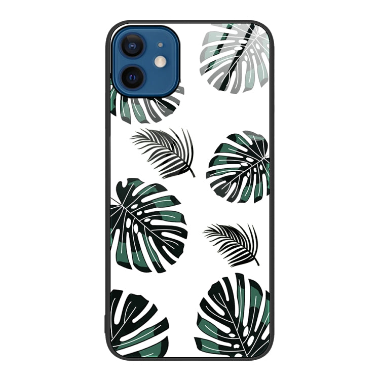 For iPhone 12 / 12 Pro Colorful Painted Glass Phone Case