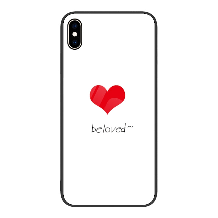 For iPhone XS Max Colorful Painted Glass Phone Case