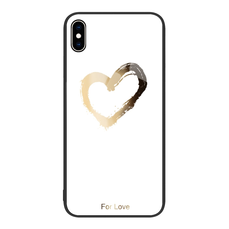 For iPhone XS Max Colorful Painted Glass Phone Case