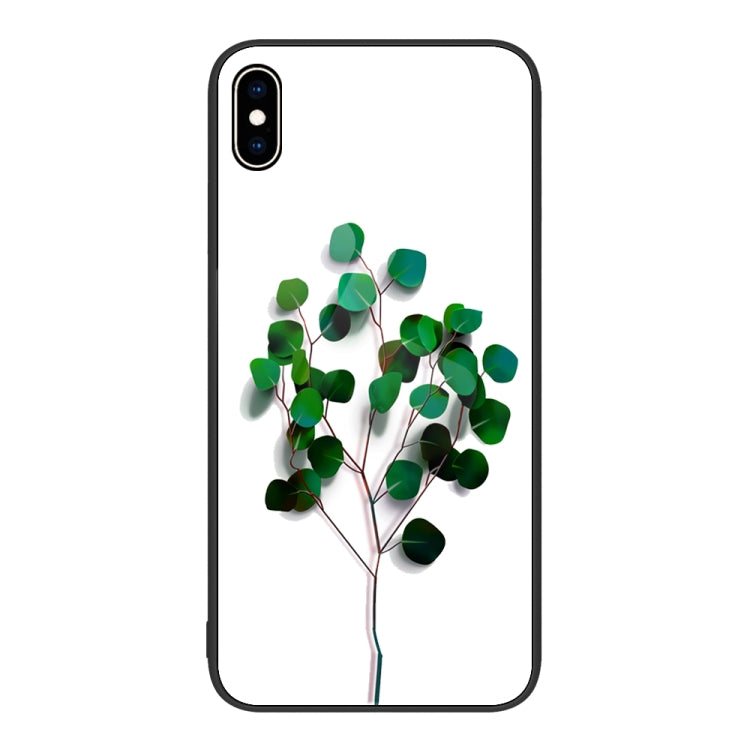 For iPhone XS Max Colorful Painted Glass Phone Case