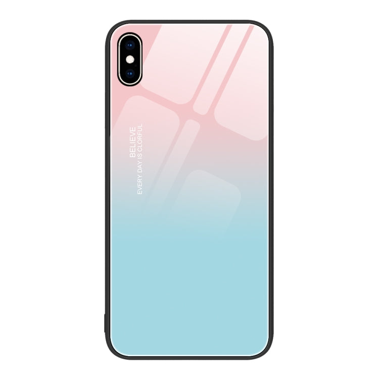 For iPhone XS Max Colorful Painted Glass Phone Case