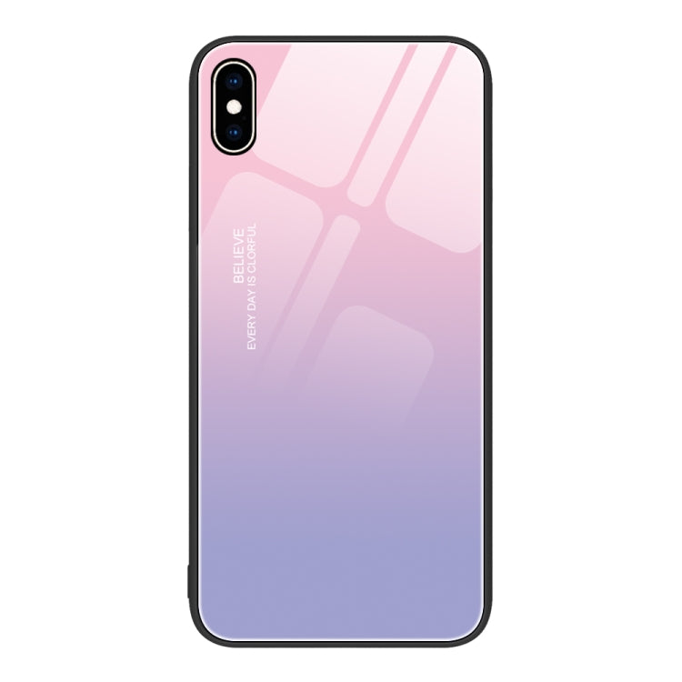 For iPhone XS Max Colorful Painted Glass Phone Case