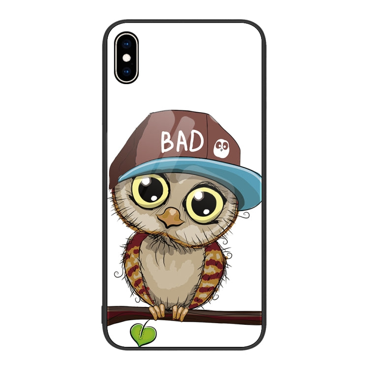 For iPhone XS Max Colorful Painted Glass Phone Case