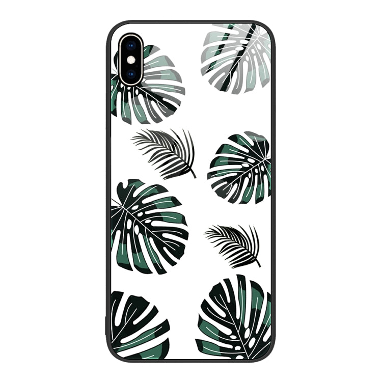 For iPhone XS Max Colorful Painted Glass Phone Case