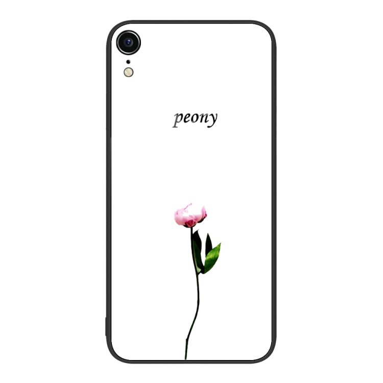 For iPhone XR Colorful Painted Glass Phone Case