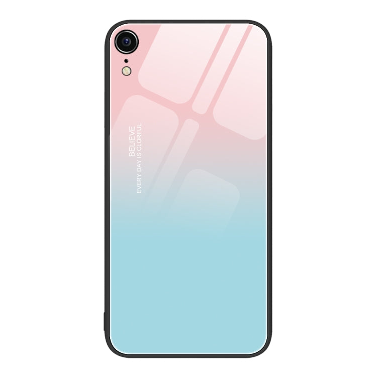 For iPhone XR Colorful Painted Glass Phone Case
