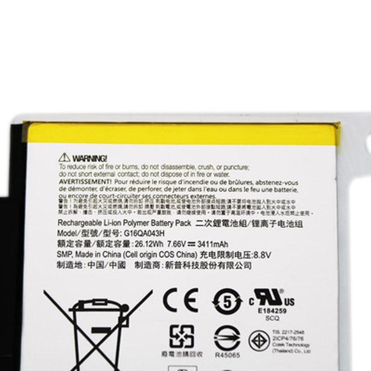 7.66V 3411mAh For Microsoft Surface Go Li-Polymer Battery Replacement