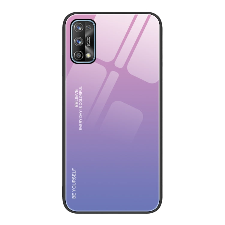 For Realme 7 Gradient Color Glass Case