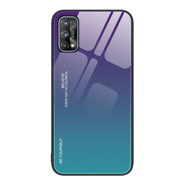 For Realme 7 Gradient Color Glass Case