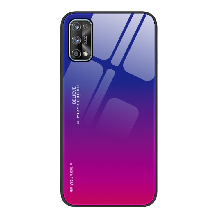 For Realme 7 Gradient Color Glass Case