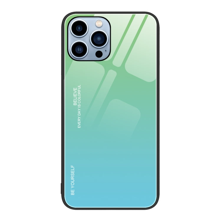 For iPhone 13 Pro Gradient Color Glass Case