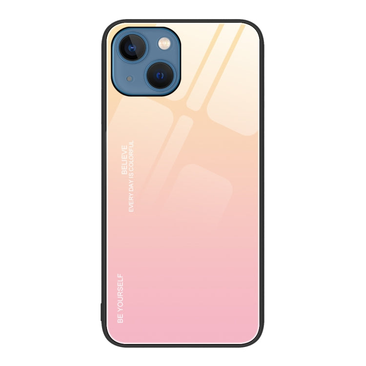 For iPhone 13 Gradient Color Glass Case