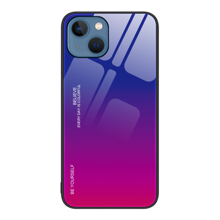 For iPhone 13 Gradient Color Glass Case