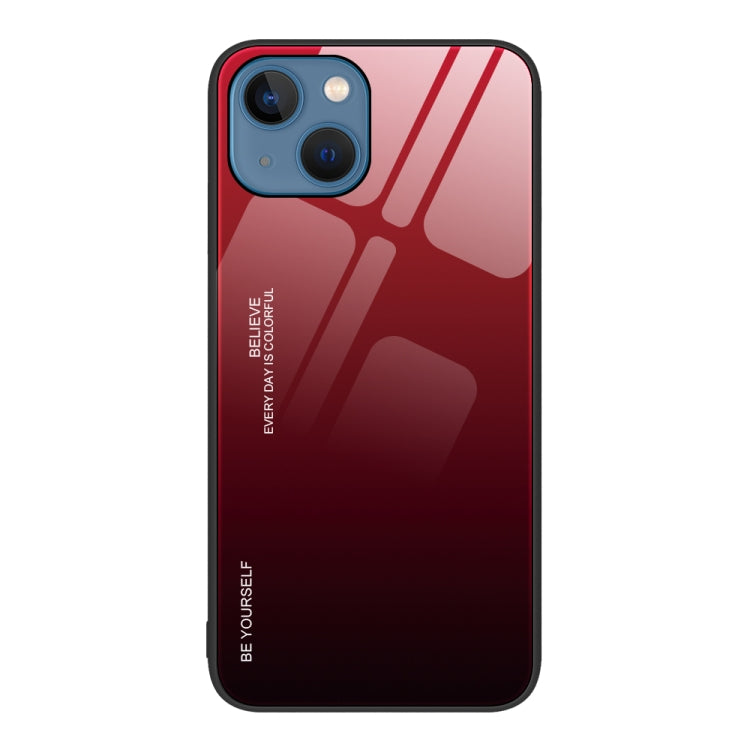 For iPhone 13 Gradient Color Glass Case