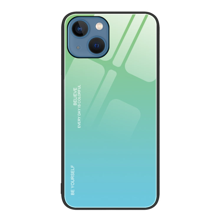 For iPhone 13 Gradient Color Glass Case