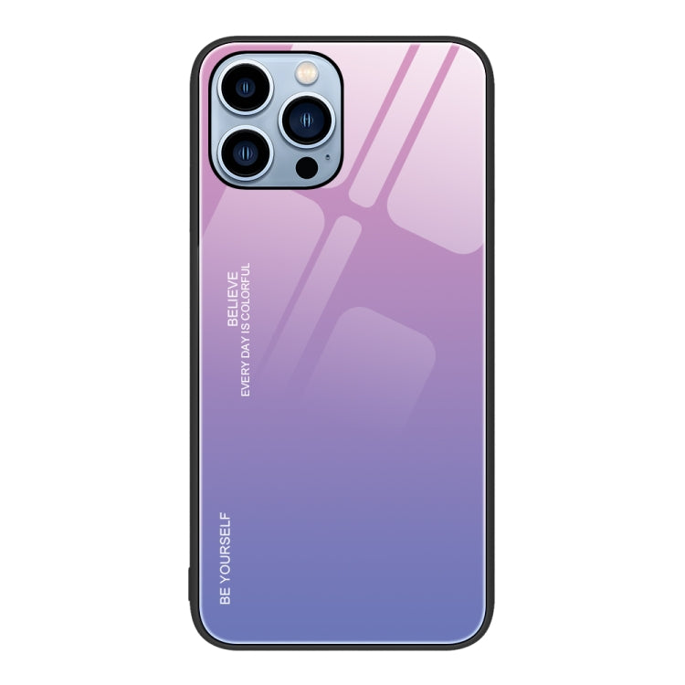 For iPhone 14 Pro Gradient Color Glass Case