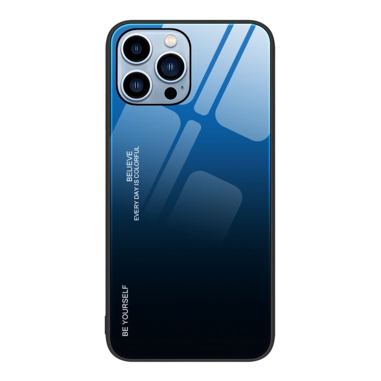 For iPhone 14 Pro Gradient Color Glass Case