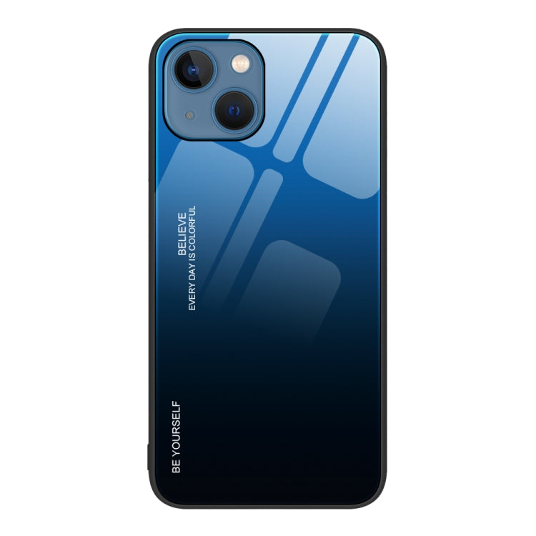 For iPhone 14 Gradient Color Glass Case