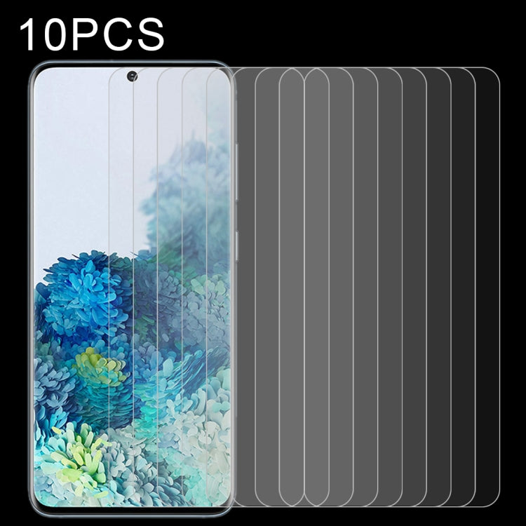 For Galaxy S20 10 PCS 0.26mm 9H 2.5D Explosion-proof Non-full Screen Tempered Glass Film