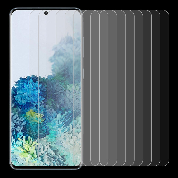 For Galaxy S20 10 PCS 0.26mm 9H 2.5D Explosion-proof Non-full Screen Tempered Glass Film